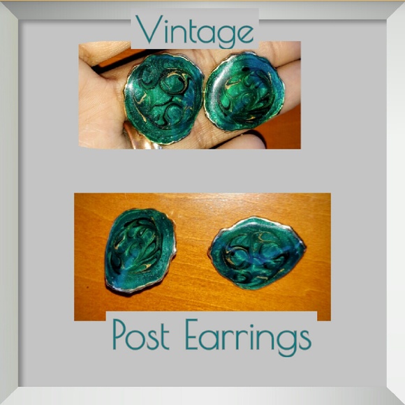 Two Pairs~ Art Deco Earrings & Porcelian Earrings