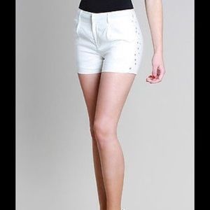NEW White Linen Beaded Shorts