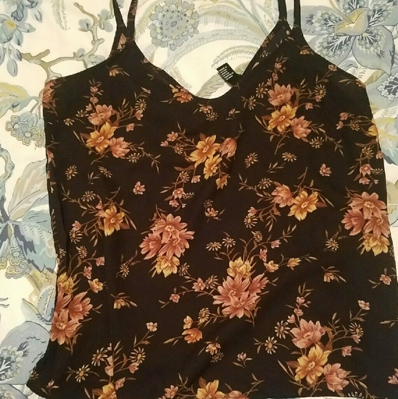 Floral sheer tank