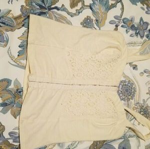 Cream crop top