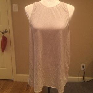 Lululemon White Sleeveless Shirt
