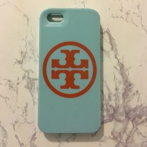 Tory Burch teal phone case
