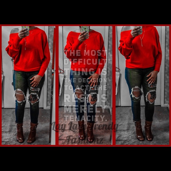 Loose Fit Sweater RUST - Picture 3 of 4