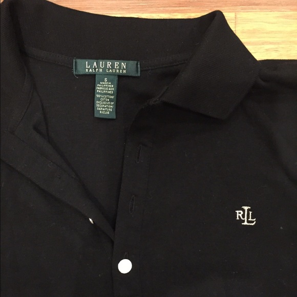 SOLD Ralph Lauren fitted black polo shirt S - Picture 2 of 3