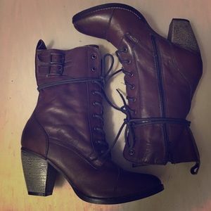 MIA NANETTE LACE UP BOOTS