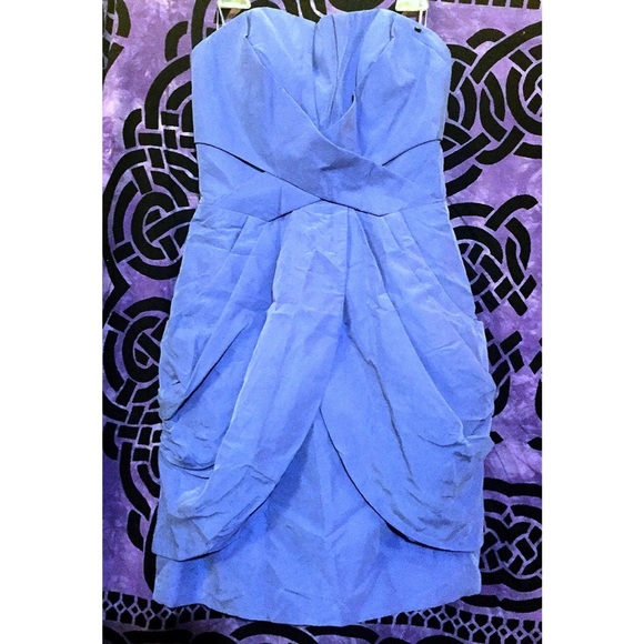 Guess blue strapless dress