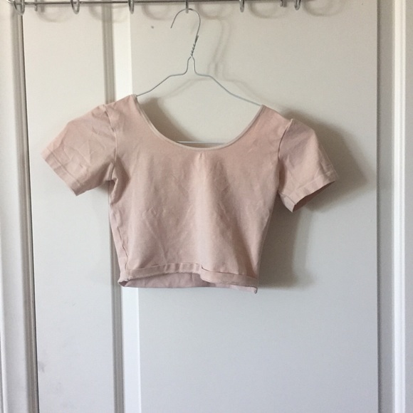 American apparel light pink crop top