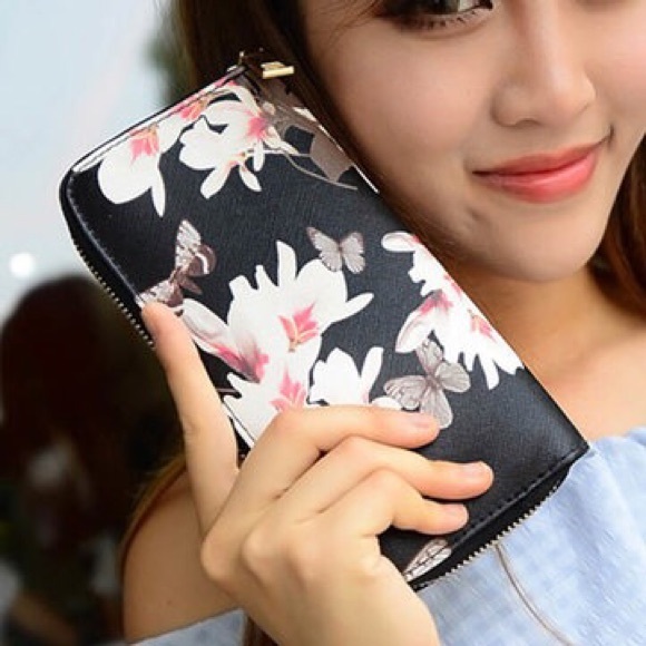 Flower print stylish wallet - Picture 3 of 4