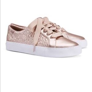 Tory Burch Quilted Metallic Sneaker