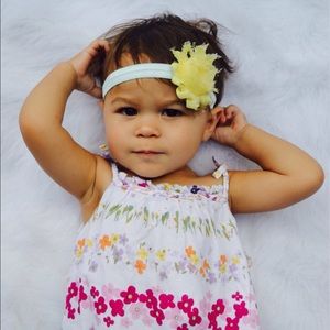 Seafoam Green and Yellow Headband