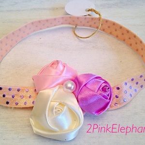 Pink, Purple and White Headband