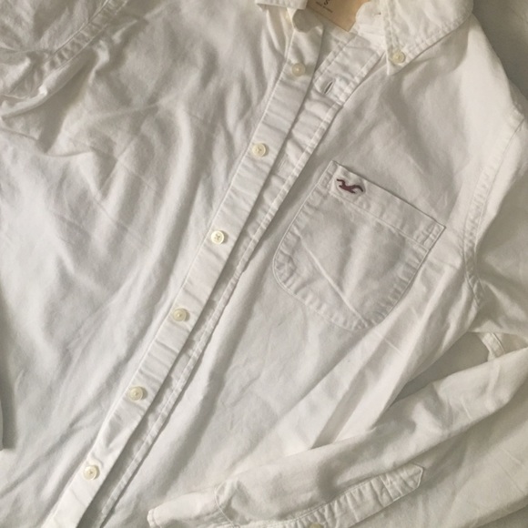 Hollister White Button Up Long Sleeve - Picture 2 of 4
