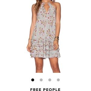 Free People Ruffle Feather Slip in Seafoam Combo