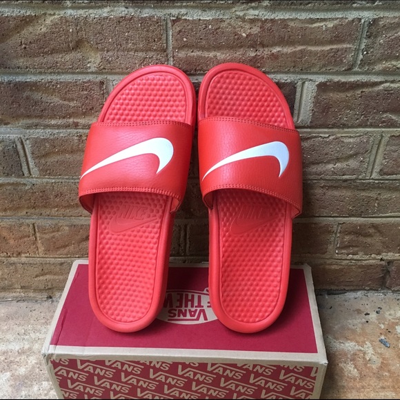 Orange Nike Benassi slide