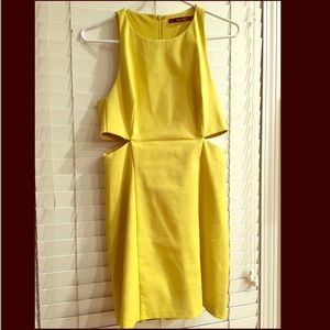 Olive Green Sleeveless Dress With Slits Cutouts