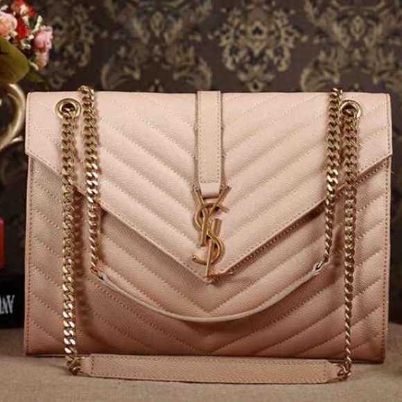 ysl grained leather bag