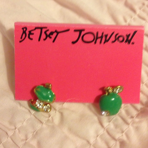 Betsey Johnson Apple Earrings