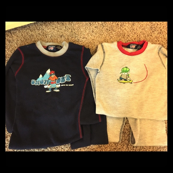 Boys size 6 thermal pajamas
