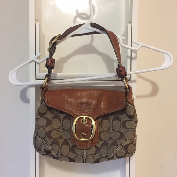 Brown Leather Coach Handbag