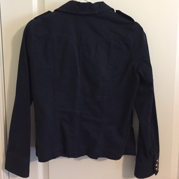 Navy blue distressed army jacket - Picture 4 of 4