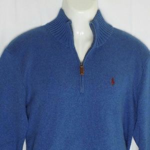 Ralph Lauren Polo Men's 1/4 Zip Cotton Sweater