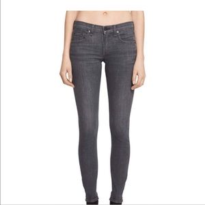 Rag & Bone Skinny Everett jeans in stonewash grey.