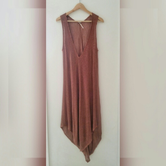 Free People Boho midi Dress Swimsuit Coverup Linen