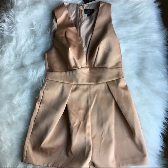 TOPSHOP SILK SATIN ROMPER