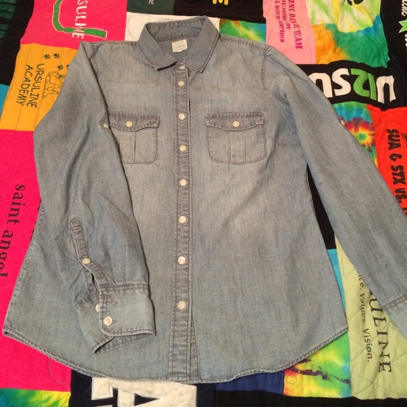 J. Crew Tops - J. Crew Chambray "The Perfect Shirt"
