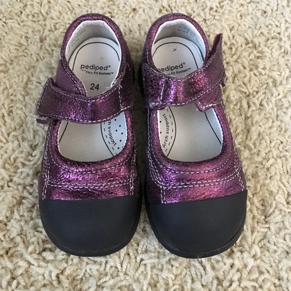 Pediped Girls Purple Shimmer Shoes