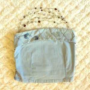 Girly denim crop top