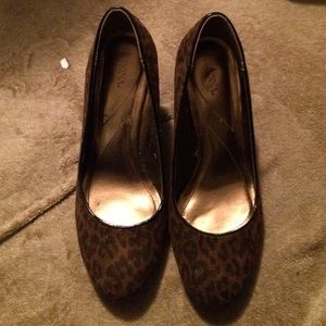 Cheetah print wedges