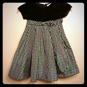 Girls 3t holiday christmas dress green velvet