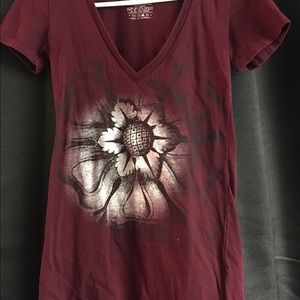 Short Sleeved Floral Design Hurley Shirt