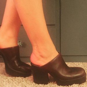 90s vintage Bongo chunky heel slip-on