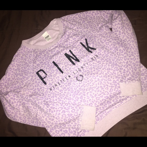 Victorias Secret Purple Cheetah Print Crewneck🙆🏼
