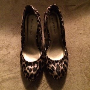 Cheetah madden girl wedges