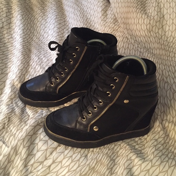 ALDO Wedged Black Sneakers
