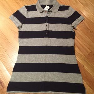 NWT GAP Navy and Gray Polo