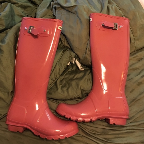 Hunter Shoes - pink hunter rain boots