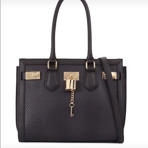 Aldo Black Leather Tote Bag