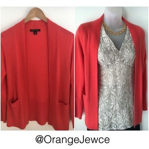 Banana Republic Orange Wool Blend Cardigan