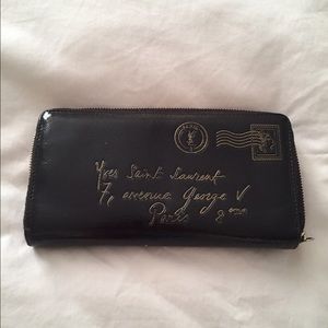 Authentic YSL black wallet