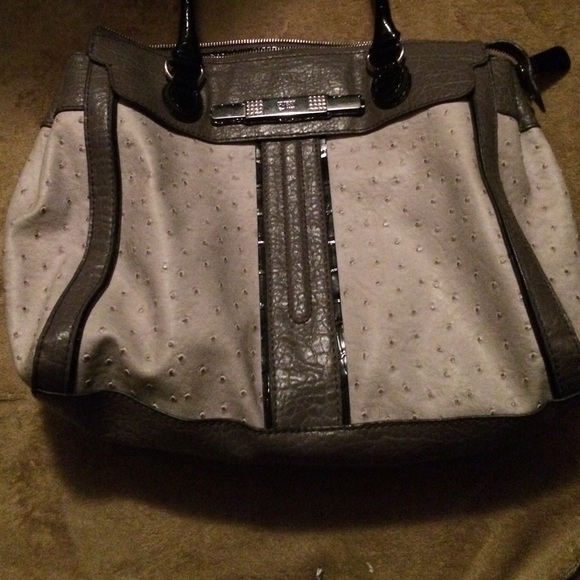 Gray ostrich Guess bag