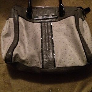 Gray ostrich Guess bag