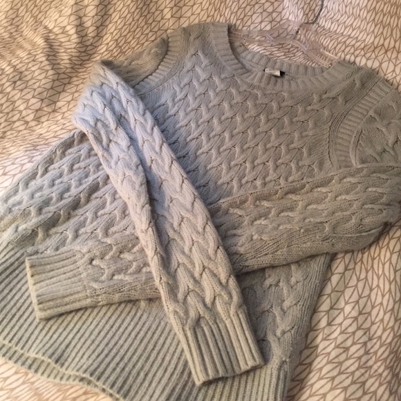 Minty blue j.crew sweater