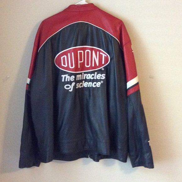 Jeff Gordon Leather Bomber Nascar Patch Jacket - Picture 4 of 4