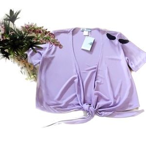 Lilac Wrap Top NWT Size Small