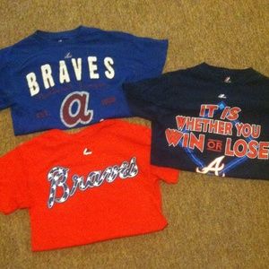 Mens size small Atlanta Braves shirts!