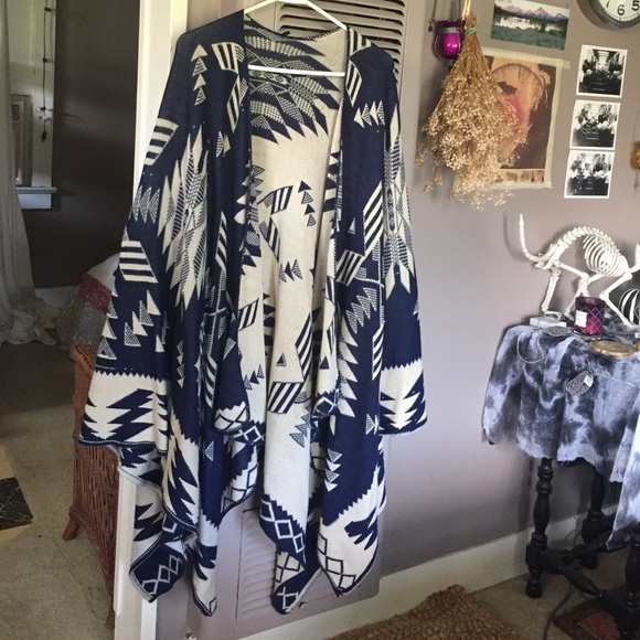 Reversible Poncho Cape Shawl